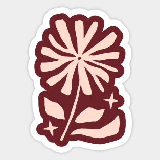 Matisse abstract flower Sticker